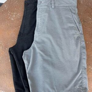 O'Neill grey and black chino men’s shorts bundle sz 34 / comes with 3 pairs